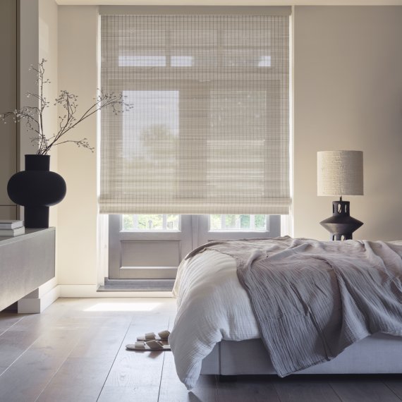 bece® geweven hout roll-up - model: GOMI - kleur: Shell 40808